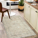 LIVEBOX Entryway Rug 3x5 Washable Area Rugs for Kitchen Bathroom, Non-Slip Front Door Mat for Bedroom, Boho Low-Pile Carpet Farmhouse Throw Indoor Mats for Bath Laundry Room, Tan by TinyTreasures Baby Boutique