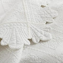 MarCielo 3-Piece 100% Cotton Oversized Bedspread Lightweight Quilt Coverlet Embroidery Farmhouse Bedding Set (TK White, Oversized Queen (100"x106")) by CozyNest Decor