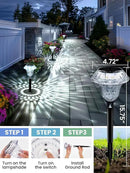 SOLPEX Solar Pathway Lights Garden Decor for Yard, Garden Lights Solar Powered Waterproof Landscape Lighting, Solar Outdoor Lights Porch Decor for Path Walkway Driveway (8 Pack Cold White) by GreenHaven Gardens