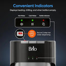 Brio Bottom Loading Water Cooler Dispenser for 5 Gallon Bottles - 3 Temperatures with Hot, Room & Cold Spouts, Child Safety Lock, LED Display with Empty Bottle Alert, Stainless Steel by CozyNest Decor