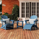 SERWALL Folding Adirondack Footrest Without Assembly, All Weather Use Adirondack Footstool, Blue by GreenHaven Gardens
