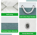 Bidtakay Small Storage Baskets for Shelves 3 Pack Fabric Storage Bins for Organizing Linen Collapsible Organizer for Closet-Deep Green by TinyTreasures Baby Boutique