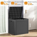 30 Gallon Resin Deck Box, Lockable Patio Outdoor Storage Box for Furniture, Garden Tools and Tools Storage, Waterproof Outside Storage Boxes - Black by CozyNest Decor