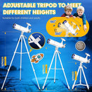 Hawkko Telescope for Adults & Kids – 80mm Aperture 500mm Telescopes for Adults Astronomy, (20X-150X) Portable Refractor Telescope Kit for Beginners with Decorate Stickers, AZ Tripod, Phone Adapter by TinyTreasures Baby Boutique