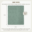 Carriediosa Chunky Knit Throw Blanket 50" X 60", 100% Hand Made Large Chenille Loop Yarn Soft Fluffy Throws for Couch Sofa Bed, Big Crochet Cozy Heavy Thick Cable Woven Blanket, Sage Green by CozyNest Decor
