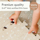 Baby Play Mat for Floor – 6x8ft Beige | Soft Non Toxic Premium EVA Foam Tiles for Tummy Time, Crawling & Playroom – Waterproof Interlocking Floor Mat for Babies & Toddlers by Lillefolk (12 Tiles) by TinyTreasures Baby Boutique
