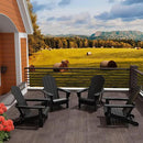 Westin Outdoors Laguna WO Home Furniture Adirondack Chair 4 PC Set Classic Outdoor Patio Folding Chair for Bon Fire Pit Lawn Backyard Beach Plastic Weather-Resistant (Black) by GreenHaven Gardens
