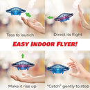 Force1 Scoot Hand Operated Drone for Kids or Adults - Hands Free Motion Sensor Mini Drones, Easy LED Indoor Rechargeable UFO Toy Flying Orb Ball Drone Toys for Boys and Girls (Blue) by TinyTreasures Baby Boutique