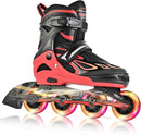 2PM SPORTS Vinal Girls Adjustable Flashing Inline Skates, All Wheels Light Up, Fun Illuminating Skates for Kids Men Adult Women and Boys by TinyTreasures Baby Boutique