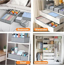 DIMJ Drawer Organizer Clothes 18 Pack - Foldable Baby Organizers and Storage & Dresser Organizer for Bedroom, Closet - Nursery Organization Dresser Dividers for underwear, Sock,Bra, Belt, Tie, Gray by CozyNest Decor