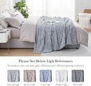 Amélie Home Faux Fur Throw Blanket for Couch, Cozy Fuzzy Fluffy Fur Luxurious Soft Striped Plush Gift Blankets for Family Sofa Chair Bed Living Room Bedroom, 60"x80", Light Grey by CozyNest Decor
