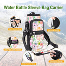 25/32/40/64oz Water Bottle Bag Holder Carrier-Insulated Crossbody Sling Case Sleeve with Strap & Pockets for Men Women Gym Cycling Travel Walking Hiking Camping by TinyTreasures Baby Boutique