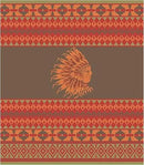 Beacon Blankets Southwestern Chief Henry Native American Design Throw - 90" x 90" Blanket Only - Premium Plush Blanket Can be Used for Queen or King Size Bed by CozyNest Decor