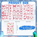 Glow in The Dark Butterfly Flower Wall Decals Glowing Luminous Butterflies Removable Self-Adhesive Wall Stickers for Girls Bedroom Nursery Living Room Decor 4 Sheets (Butterfly 2) by CozyNest Decor