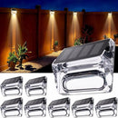 Solar Outdoor Lights 8 Pack, Solar Fence Deck Lights, Waterproof Powered Outside Lighting for Step Railing Wall Pool Stair Yard Garden Patio Pool Decorations by GreenHaven Gardens