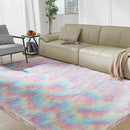 Ultra Soft Rug for Living Room, 5X8 Fluffy Shag Area Rug for Bedroom, Modern Shaggy Carpets Fuzzy Rug for Teens Dorm Nursery Home Decor Aesthetic, Upgrade Anti-Skid Durable, Rainbow by TinyTreasures Baby Boutique
