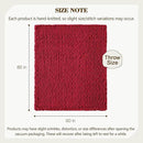 Carriediosa Chunky Knit Throw Blanket 50" X 60", 100% Hand Made Large Chenille Loop Yarn Soft Fluffy Throws for Couch Sofa Bed, Big Crochet Cozy Heavy Thick Cable Woven Blankets, Red by CozyNest Decor