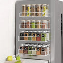 4 Pack Magnetic Spice Rack Organizer, Space Saver for Refrigerator and Microwave Oven, Metal Fridge Shelf, White by CozyNest Decor