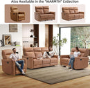 Swivel Rocker Recliner, Glider Rocking Chair, Nursing Chairs Swivel Glider Recliners with Soft Backrest, Leathaire Manual Reclining Sofa for Living Room Bedroom Apartment, Brown by TinyTreasures Baby Boutique
