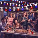 50FT G40 Red White and Blue Lights, 4th of July Decorations Lights Plug in with 50+3 LED Bulbs, Patriotic Decor Indoor Outdoor String Light for Party Patio Garden Bistro Independence Day Memorial Day by GreenHaven Gardens