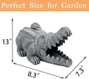 Realistic Crocodile Statue, Garden Rain Downspout Diverter, Splash Block & Gutter Extender, Decorative 3"x4" Gutter Extension, Outdoor Decor Sculpture, Unique Gutter Downspout Decoration by GreenHaven Gardens