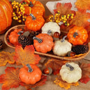 Artmag 51 PCS Artificial Pumpkins, Fall Harvest Decorations with Acorns, Pinecones, Berries, Maple Leaves for Farmhouse Fall Thansgiving Halloween Decor Decoration by CozyNest Decor