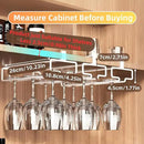LINFIDITE 2 Pack Wine Glass Holder Stemware Rack Hanger Under Cabinet Wine Glass Rack Kitchen Hanging Storage Rack Organizer,White by CozyNest Decor