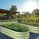 Raised Garden Bed Kit, 5x2x1 ft Galvanized Planter Box Outdoor with Safety Edging, Large Metal Raised Beds for Gardening Vegetables Flower Fruits (Avocado Green) by GreenHaven Gardens
