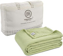 Threadmill King Size Muslin Blanket | 4 Layer Lightweight Gauze for All Seasons | Soft, Breathable, and Cozy Picnic Blankets | Lighweight Summer Blanket Fits Cal King Size Bed | Sage Green by TinyTreasures Baby Boutique