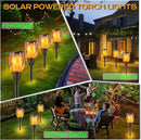 Upgraded Larger Solar Torch Lights, 43" Flickering Flame Solar Lights, Waterproof Outdoor Solar Landscape Decoration Lighting 96 LED Auto On/Off Garden Patio Yard Pathway,Black 2 Pack (2) by GreenHaven Gardens