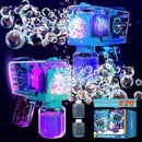 Eaglestone Bubble Gun for Kids 2 Packs, Automatic Bubble Machine, 10-Hole Bubbles Wands Blaster for Toddlers with LED Lights & Solution, Easter, Party Favor, Outdoor Toys for Boys & Girls by TinyTreasures Baby Boutique