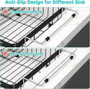 MAJALiS Dish Drying Rack in Sink -Expandable Stainless Steel Over Sink Dish Rack (11.3''-17''), Adjustable Capacity Dish Strainers for Kitchen Sink Counter with Utensil Holder, Black by CozyNest Decor
