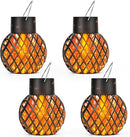 GIGALUMI Solar Lights Outdoor Waterproof,4 Pack Solar Hanging Lights with Flickering Flame,Outdoor Solar Lights for Yard,Patio,Tree,Camping,Christmas Decoration,New Upgraded Larger Lanterns by GreenHaven Gardens