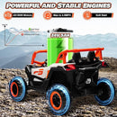 Electric Car for Kids, JOYRACER 24V Ride on Car Battery Powered Off-Road UTV w/Remote Control, 3 Speeds, 4x150W Powerful Motors, 18" Seat, Bluetooth, MP3, Electric Vehicles with Big Pull Bow by TinyTreasures Baby Boutique