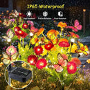 Solar Garden Lights, 3 Pack Swaying Solar Lights with 9 Butterflies & 21 Blooming Flowers, Solar Flowers Lights Outdoor Waterproof, Auto On/Off Solar Outdoor Lights for Yard Patio, Gift by GreenHaven Gardens