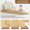 fuqing Floating Shelves for Wall, Bathroom Shelf Wall Mounted for Storage, Shelves with Invisible Bracket for Bedroom, Kitchen, Living Room, Farmhouse Small Book Shelf, 36 Inch Set of 2, Oak by CozyNest Decor