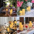 Set of 24 Flameless Led Battery Opeated (D2.2'' x H4''5''6'') Waterproof Outdoor Indoor Candles with 10-Key Remotes and Cycling 24 Hours Timer by CozyNest Decor