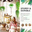 IGaiety Macrame Plant Hanger,7 Pack Plant Hanger Indoor Hanging Macrame Planters with 7Pcs Ceiling and S Hooks-Handmade Macromay Plant Hanger Outdoor Macrame Plant Holder for Boho Home Decor by GreenHaven Gardens