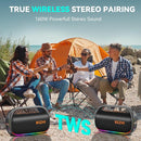 80W(120W Peak) Bluetooth Speaker Loud, Portable IPX6 Waterproof Bluetooth Speakers Wireless TWS for Outdoor, Party, Travel, and Beach Camping with Light, BT5.0, USB/TF Card, AUX by TinyTreasures Baby Boutique