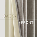 MIULEE Linen Texture 90 Inches Curtains for Bedroom 100% Blackout Thermal Insulated Linen Curtains Grommet Room Darkening Drapes for Living Room Nursery 52x90 Inch (2 Panels) by TinyTreasures Baby Boutique