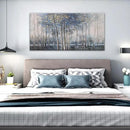 Canvas Wall Art Decor Pictures Wall Decor Prints Modern Large Wall Art Gold Wall Art Blue Grey Misty Botanical Textured Artwork for Walls For Room Living Room Bedroom Office Wall Decor 24"X48" by CozyNest Decor
