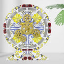 The Gears Clock Wall Clock Italy Collection with Moving Gears (Positano, 10 inch Round) by CozyNest Decor