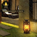 Solar Lantern Outdoor Hanging Solar Lights Dancing Flame Led Waterproof Camping Lamps, Landscape Decor for Table Patio Garden Yard Pathway Porch 2 Pack by CozyNest Decor