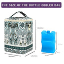 Breastmilk Cooler Bag with Ice Pack Fits 4 Baby Bottles Up to 9 Ounce Insulated Baby Bottle Bag Breast Milk Cooler on The Go with Strap Baby Bottle Cooler Bag for Nursing Mom Daycare or Travel by TinyTreasures Baby Boutique