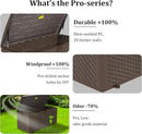 73 Gallon Pro Waterproof Outdoor Storage Pro Resin Deck Box Bin for Patio, Poolside, and Garden, Lockable & UV-Resistant, Ideal for Small Spaces, Brown by GreenHaven Gardens