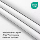 Joydeco 72 Inch 60% Blackout White Curtains 2 Panels, Elegant Semi Sheer Curtains for Bedroom, Thermal Insulated Black Out Drapes for Living Room, Rod Pocket Back Tab Drapes(W52 x L72 Inch,Pure White) by TinyTreasures Baby Boutique