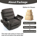 27in Extra Wide Power Lift Recliner Chair for Big Tall with Extended Footrest Heat Massage, Oversized Electric Lift Recliner Chairs for Adults Elderly Seniors, Arm Storage & Cup Holders by CozyNest Decor
