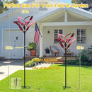 LimeHill Wind Spinner for Garden and Yard - Large Metal Kinetic Wind Sculptures Yard Art Outdoor (Burgundy 2) by CozyNest Decor