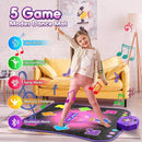 Flooyes Dance Mat Toys for 3-12 Year Old Kids, Electronic Dance Pad with Light-up 8-Button Wireless Bluetooth, Music Dance with 5 Game Modes, Birthday Toys Gifts for 3 4 5 6 7 8 9 10+ Year Old Girls by TinyTreasures Baby Boutique