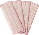 JOYMOOP Flat Mop Pads, Microfiber Mop Cleaning Pads, Washable Pads, Pads Replacement for Flat Mop or Mop Bucket Set, Pack of 4 Refills 13inch - Pink by CozyNest Decor